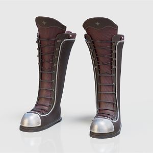 Modern Boots Long Boots 3d model