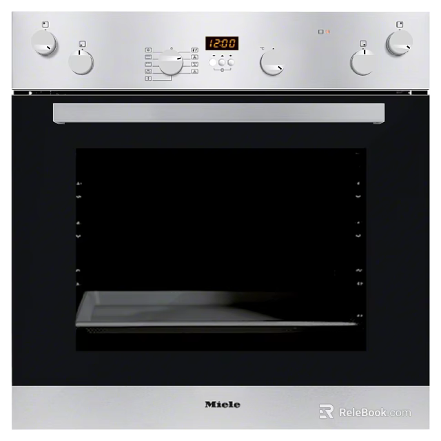 Kitchen Electric Oven Modern Design With Stainless Steel Control Knobs Interior Rack And Baking Tray 3d model 