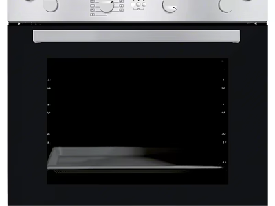 Kitchen Electric Oven Modern Design With Stainless Steel Control Knobs Interior Rack And Baking Tray 3d model