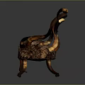 Unique Artistic Single Chair With Tentacle Like Structure And Leopard Print Cushion