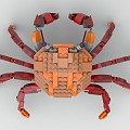 Lego crab crab hairy crab toy building blocks 3d model