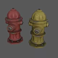 Decorative Garden Ornaments with Red and Yellow Fire Hydrant Designs for Outdoor Decor