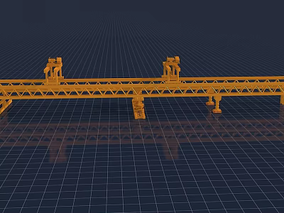 Industrial Bridge Crane Equipment With Steel Frame And Support Columns For Heavy Duty Use 3d model