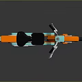 Pinguo Stylish Motorcycle With Orange Body Turquoise Panel Black Seat And Silver Wheels Design