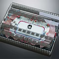 Indoor Ice Hockey Rink Sports Facility With Audience Seats And Ice Surface Layout