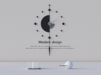 Simple clock wall clock 3d model