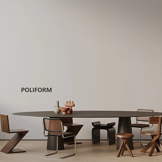 Modern table combination 3d model