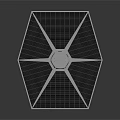 Star Wars TIE Fighter Spacecraft Detailed Model With Twin Ion Engine And Angular Wings