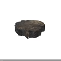 Tree Stump Coffee Tables with Natural Wood Texture and Rustic Design Elements 3d model