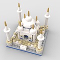 LEGO toy blocks halal temple 3d model