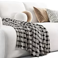 Modern Two Seater Sofa With Velvet Upholstery Multiple Color Options Throw Pillows And Blanket