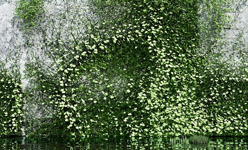 Modern Green Wall 3d model