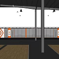 Modern Sports Fitness Studio With Glass Partitions And Wooden Flooring