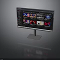 Modern Electronic Monitor Displaying Video Streaming Content With High Definition Screen