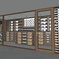 Elegant Wine Cellar Design With Wooden Racks Glass Doors And Neatly Arranged Bottles