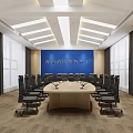 Modern Command Center Fire Conference Room Tables and Chairs 3d model