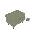 Upholstered Sofa Stool With Padded Seat Dark Legs And Multiple Color Options