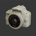 White Canon Digital Camera With Professional Design And High Quality Features 3d model
