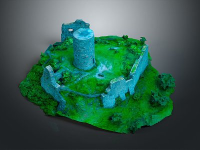 Historic sites, historic sites, ruins, ruins, ancient ruins, realism 3d model