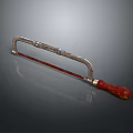 Durable Metal Hand Saw with Red Handle and Sharp Blade Design