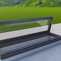 Residential Building With Glass Skylight Overlooking Green Grassland And Mountain Range