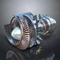 Aerospace Engine Turbine Structure With Precision Metal Components and Internal Design