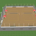 Outdoor Beach Volleyball Court For Fitness With Sandy Surface Net And Blue Sky