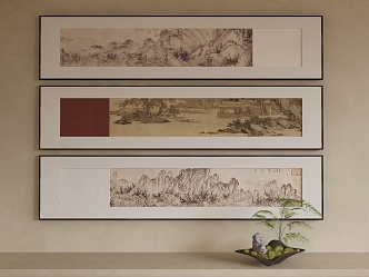 New Chinese Decorative Painting 3d model