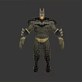 Batman 3D Model Character With Classic Black Cape Gray Suit And Yellow Belt