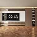 TV background wall 3d model