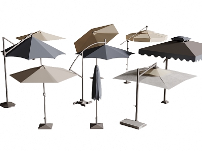 Modern Parasol Sunshade Umbrella Outdoor Umbrella Sun Umbrella Folding Umbrella 3d model