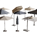 Modern Parasol Sunshade Umbrella Outdoor Umbrella Sun Umbrella Folding Umbrella 3d model