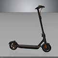 Sleek Modern Electric Scooter With Black Frame And Orange Accent Wheels Design
