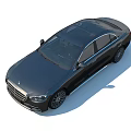 Elegant Modern Black Sedan Car With Streamlined Exterior And Distinctive Grille Design