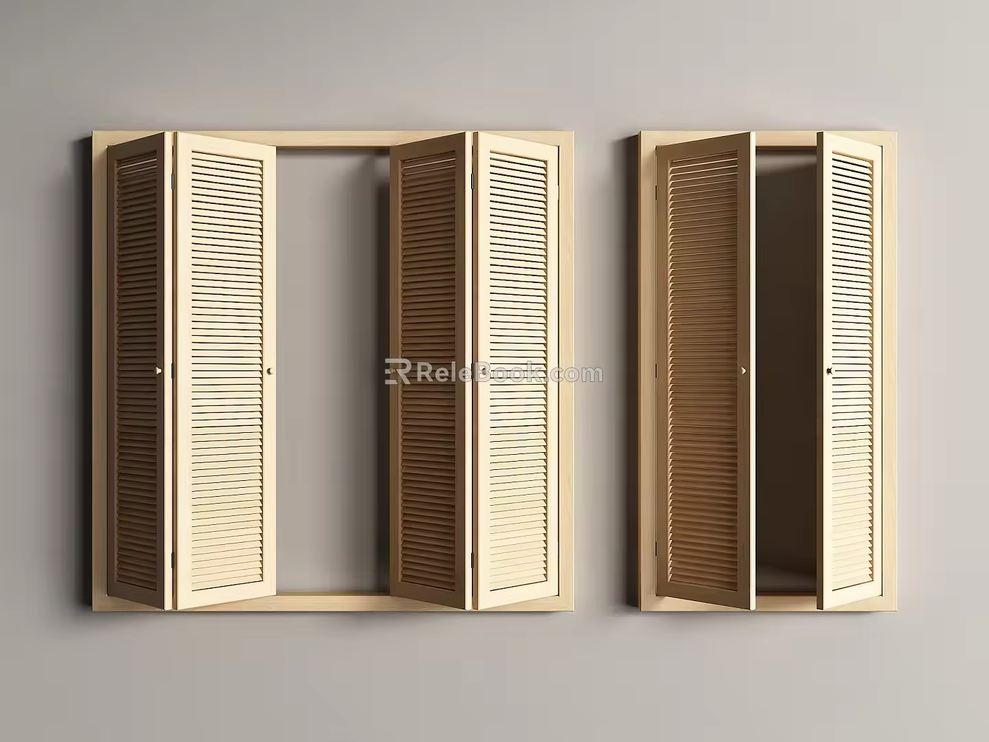 Modern Shutters Folding Window Shutters 3d model