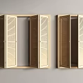 Modern Shutters Folding Window Shutters 3d model