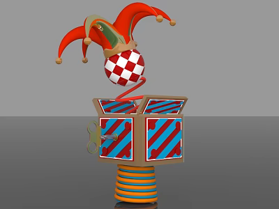 Modern Meichen Clown Hat Box Circus 3d model Modern Meichen Clown Hat Box Circus 3d model