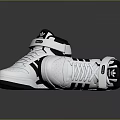 Adidas High Top Sneakers With White Black Design Brand Logo And Stripes