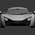 White Modern Sports Car With Sleek Body Distinctive Front Fascia And Red Brake Calipers