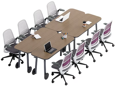 Modern Conference Table Office Table and Chair 3d model