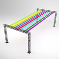 Modern Metal Truss Structure With Colorful Rainbow Strips For Event Decoration