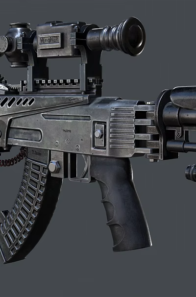 modern machine gun 3d model modern machine gun 3d model