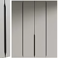 Sleek Modern Wardrobe Design With Flat Panel Doors And Black Accents