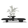 Modern coffee table coffee table combination 3d model