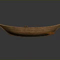 Handcrafted Wooden Boat with Oar Traditional Design and Smooth Surface Details