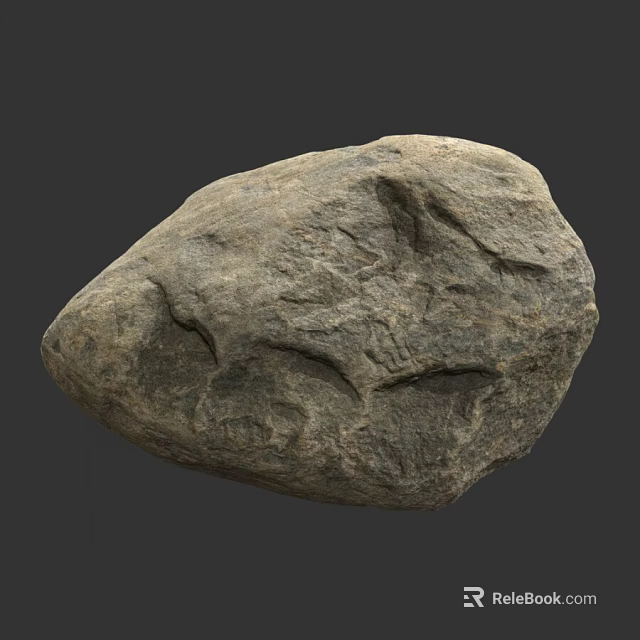 Natural Stone Featuring Textured Surface And Intricate Carved Patterns For Decorative Projects 3d model