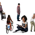 Many characters 3d model