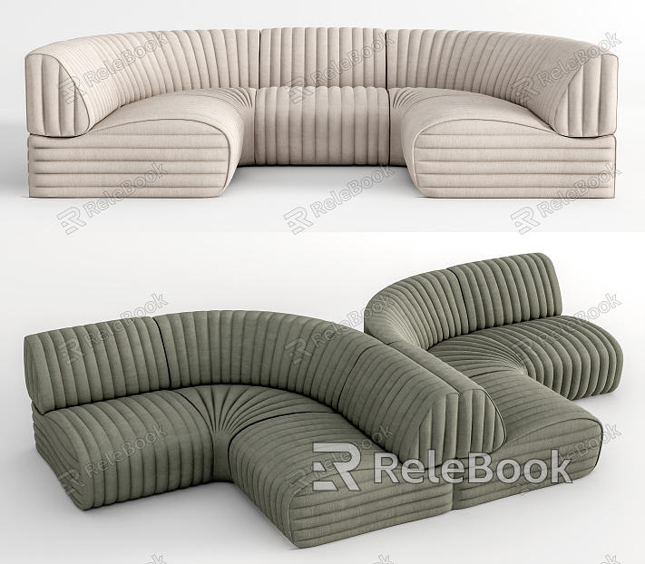 Modern Combination Sofa Card Seat Sofa Multiplayer Sofa Stitching Sofa model