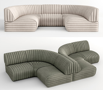 Modern Combination Sofa Card Seat Sofa Multiplayer Sofa Stitching Sofa 3d model