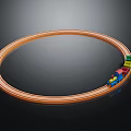 Wooden Circular Train Track With Colorful Cars For Kids Room Furniture